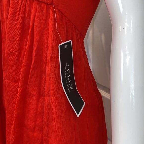 🔥 J Crew  Taryn Dress Red Size P4 wedding and parties New - Picture 10 of 15